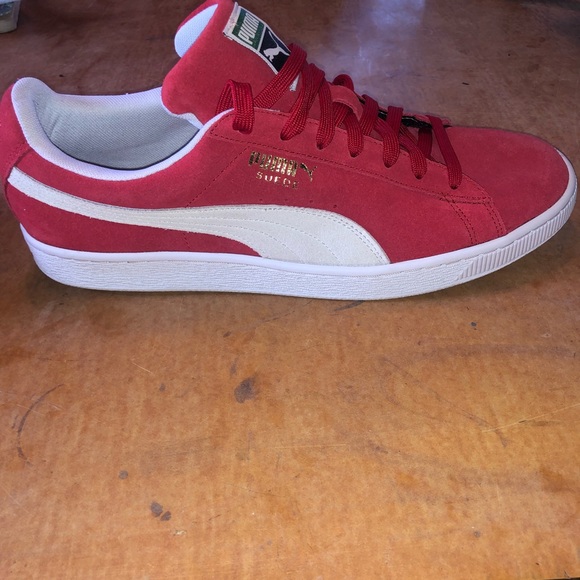 Puma Red Suede Sneakers - Picture 4 of 10